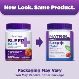 Natrol Sleep+ Calm Gummies: Strawberry Melatonin for Restful Nights