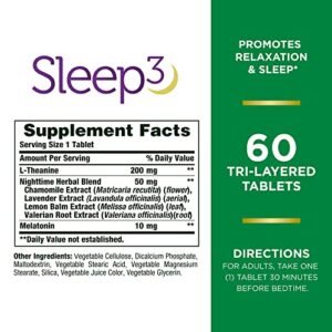 Nature's Bounty Sleep3: Drug-Free 10mg Melatonin Aid