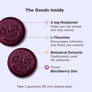 OLLY Extra Strength Sleep Gummies - Blackberry Bliss!