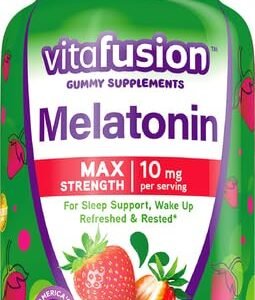 Vitafusion Max Strength Melatonin Gummies - 10 mg Strawberry