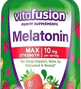 Vitafusion Max Strength Melatonin Gummies - 10 mg Strawberry