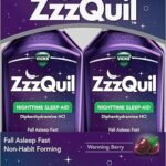 ZzzQuil Nighttime Sleep Aid Liquid Twin Pack - Fall Asleep Fast!